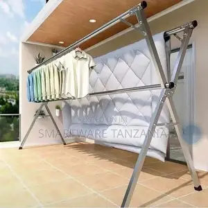 Clothes Airer, Foldable Indoor Clothes Airer With Shoe Rack