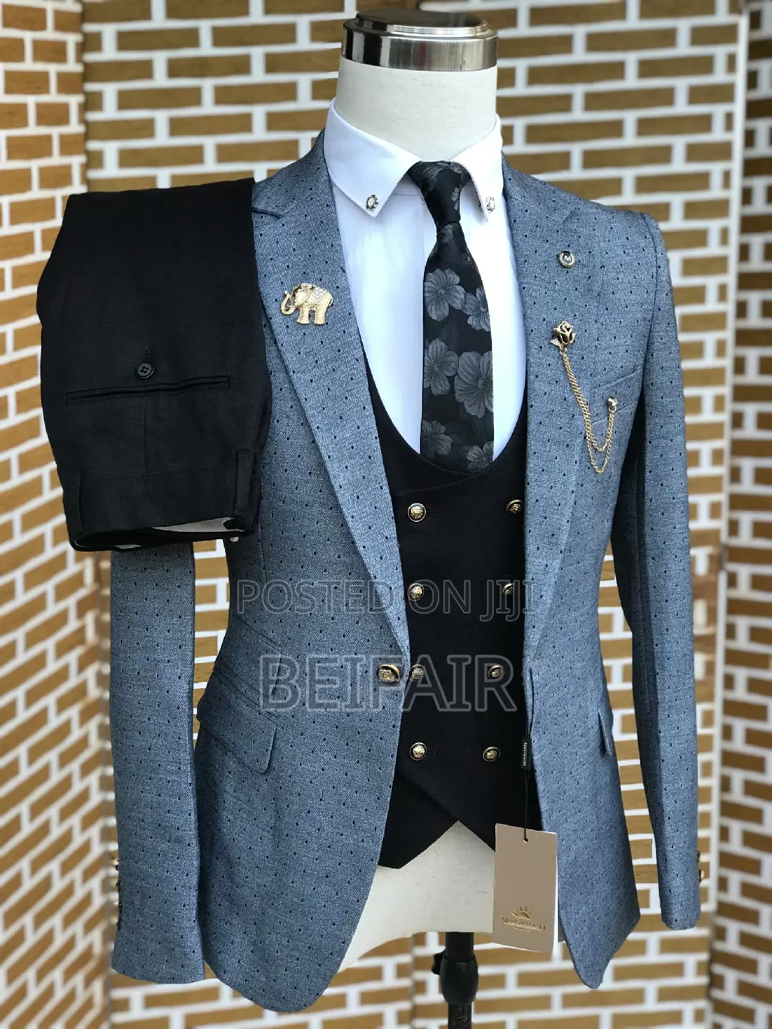 Suti Za Kiume | Men's Suits | Gray and Black Mixture