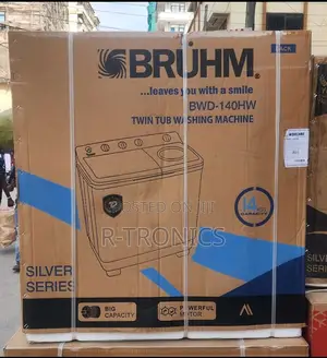 Bruhm Washing Machine 14kg Semi Automatic Twin Tub Top Load
