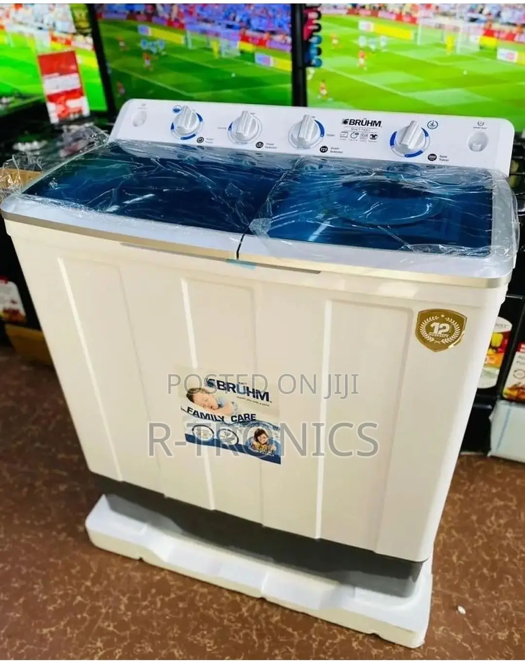 Bruhm Washing Machine 14kg Semi Automatic Twin Tub Top Load