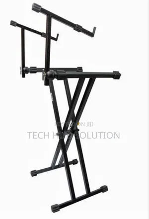 Metal Double Keyboard Stand