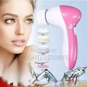 Waterproof Facial Cleansing Spin Brush Set With 5 Exfoliatin