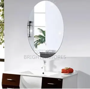Acrylic Mirror Wall Stickers,Oval Mirror Tiles Self Adhesive