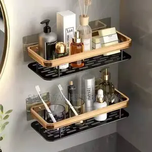 Adhesive Shower Caddy, Stainless Steel Bath Organizers Rack