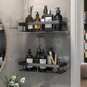 Adhesive Shower Shelf Soap Holder No Drilling Bathroom