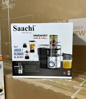 Saachi Juicer and Blender 4 in 1 Unbreakable Jar Mill