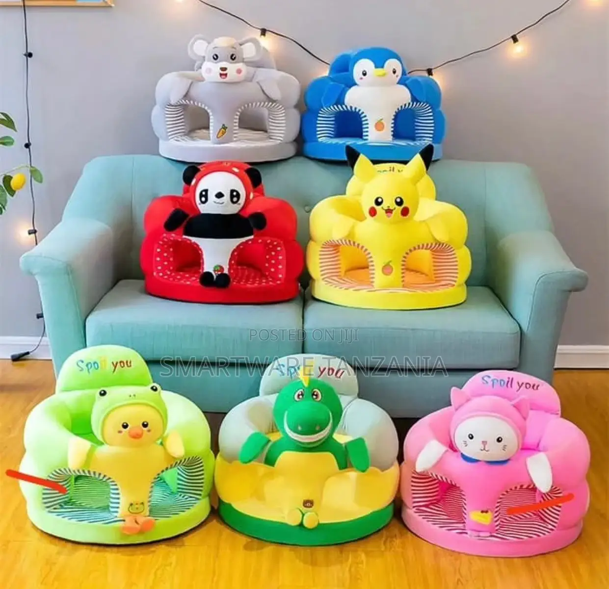 Kids Sofa Cat Shape Soft Plush Cushion Baby Sofa Seat