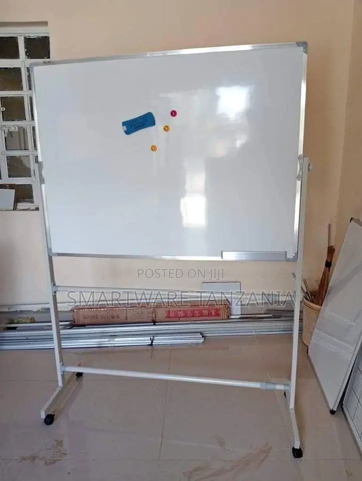 Double Side Mobile Magnetic Rolling Whiteboard On Wheels