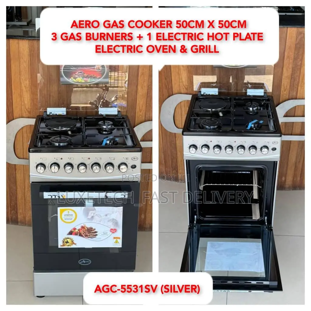 Aero Gas and Electric Cooker With Oven 50×50cm