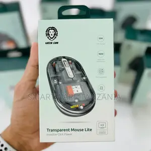 Green Lion Transparent Mouse 1600DPI - Black