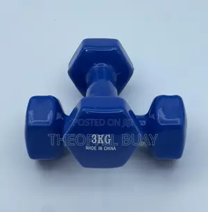 3kg Dumbell Pair/Set With Rubber Surface