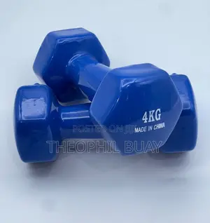 4kg Dumbell Pair/Set With Rubber Surface