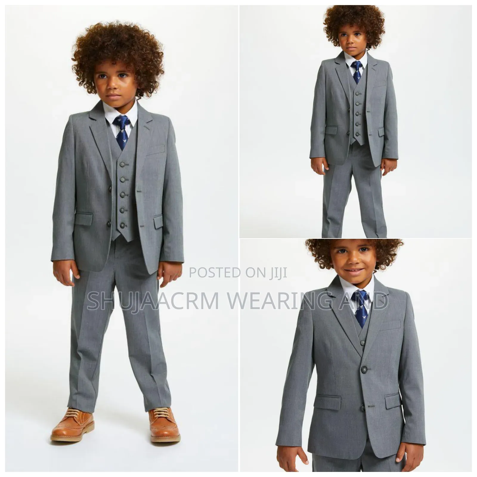 Official Grey Kids Suits| Suti Ya Grey Ya Mtoto