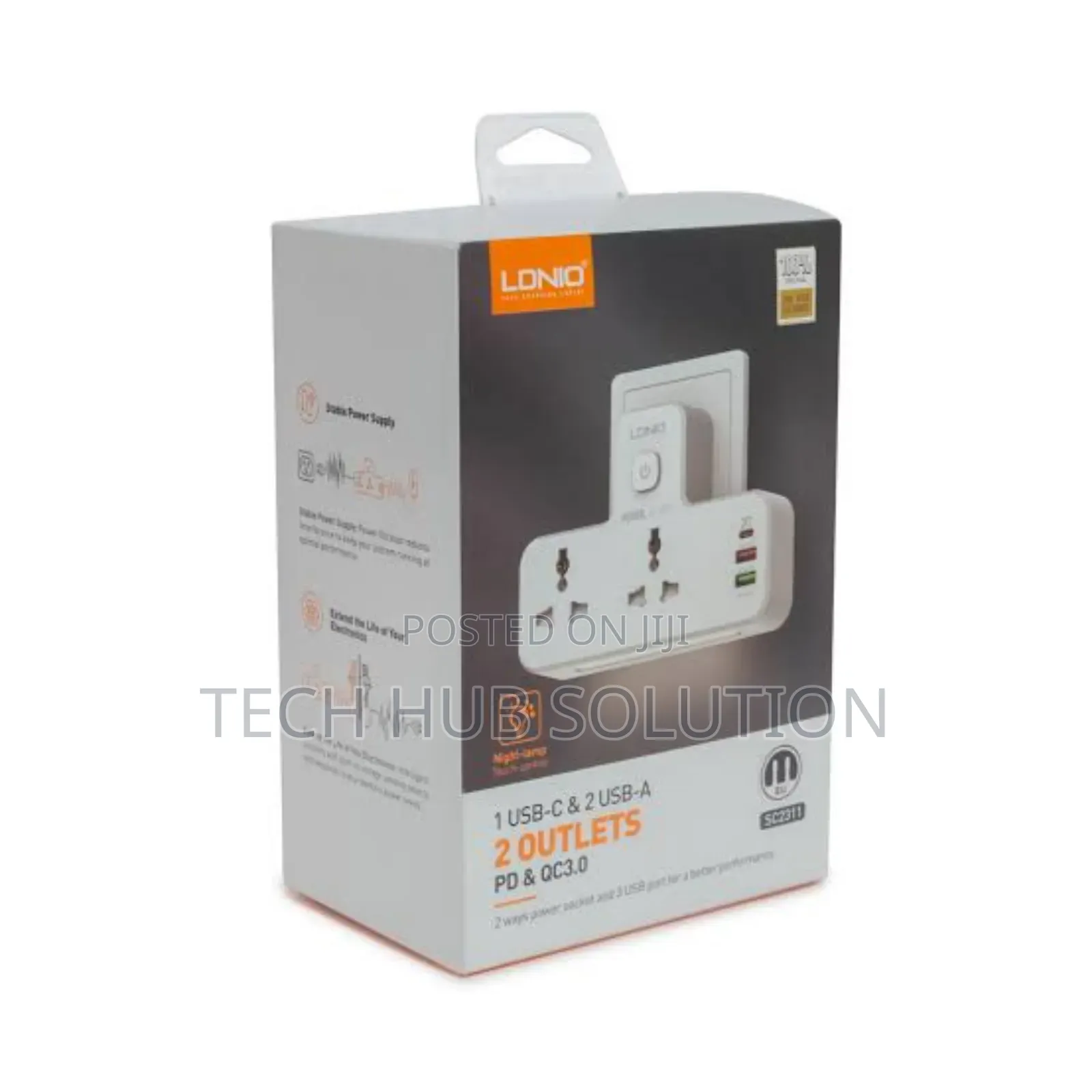 Ldnio Power Socket 2 OUTLETS With NIGHT Lights
