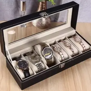 Watch Organizer Box Men And Women, PU Leather, Case Holder