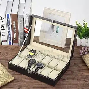 PU Leather Wrist Watch Display Box Storage Holder Organizer