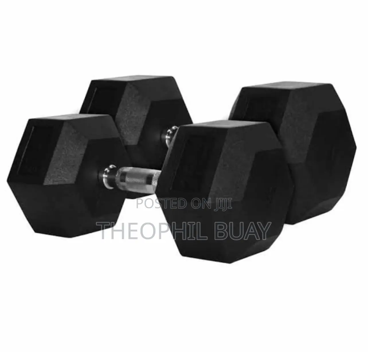 5kg Pair of Rubber Hex Dumbbell