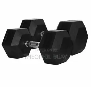 5kg Pair of Rubber Hex Dumbbell