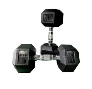5kg Pair of Rubber Hex Dumbbell