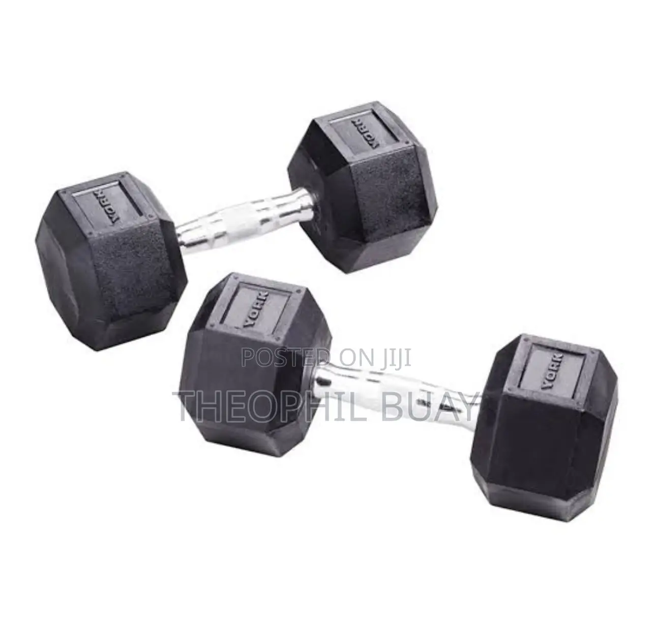 5kg Pair of Rubber Hex Dumbbell