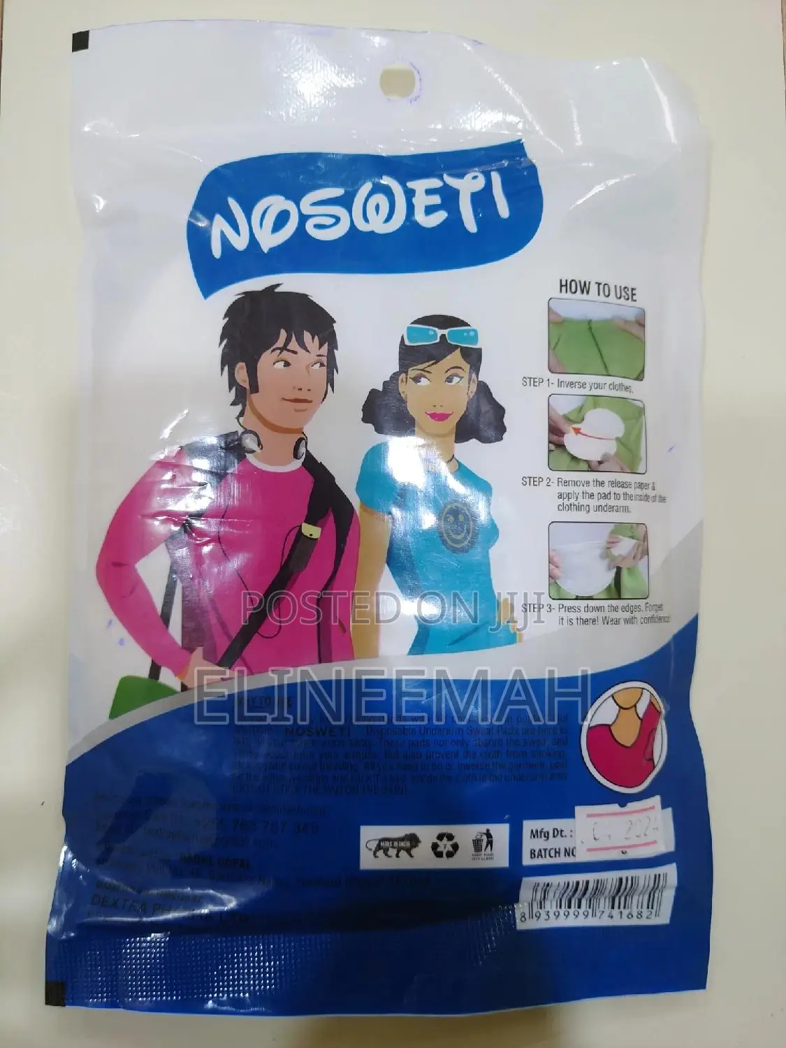 Nosweti Under-Arm Pads / Kwaajili Ya Kuzuia/Kufyonza Jasho