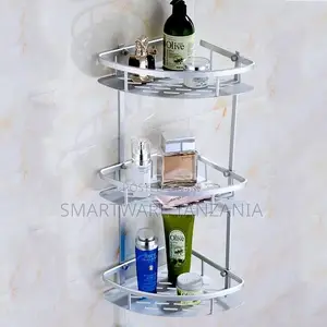 Corner Shelf Shower Soap Gel Rack With Hooks Bathroom Shelf