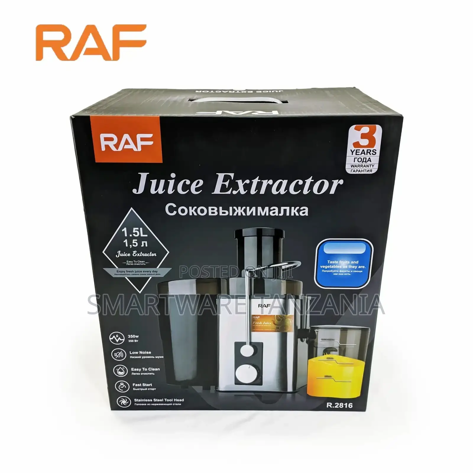 RAF Juice Extractor Centrifugal Juicer R.2816 Hard Fruits