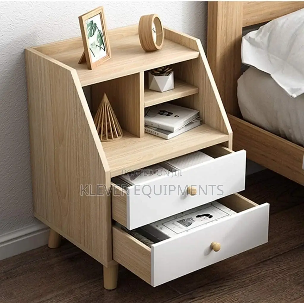 Simple Modern Bedside Table With Cabinets