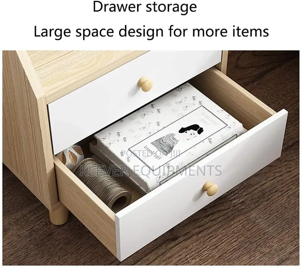 Simple Modern Bedside Table With Cabinets