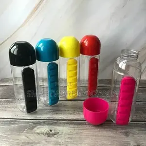 Portable Water Bottle Weekly Pill Cup Travel Pills Bottle