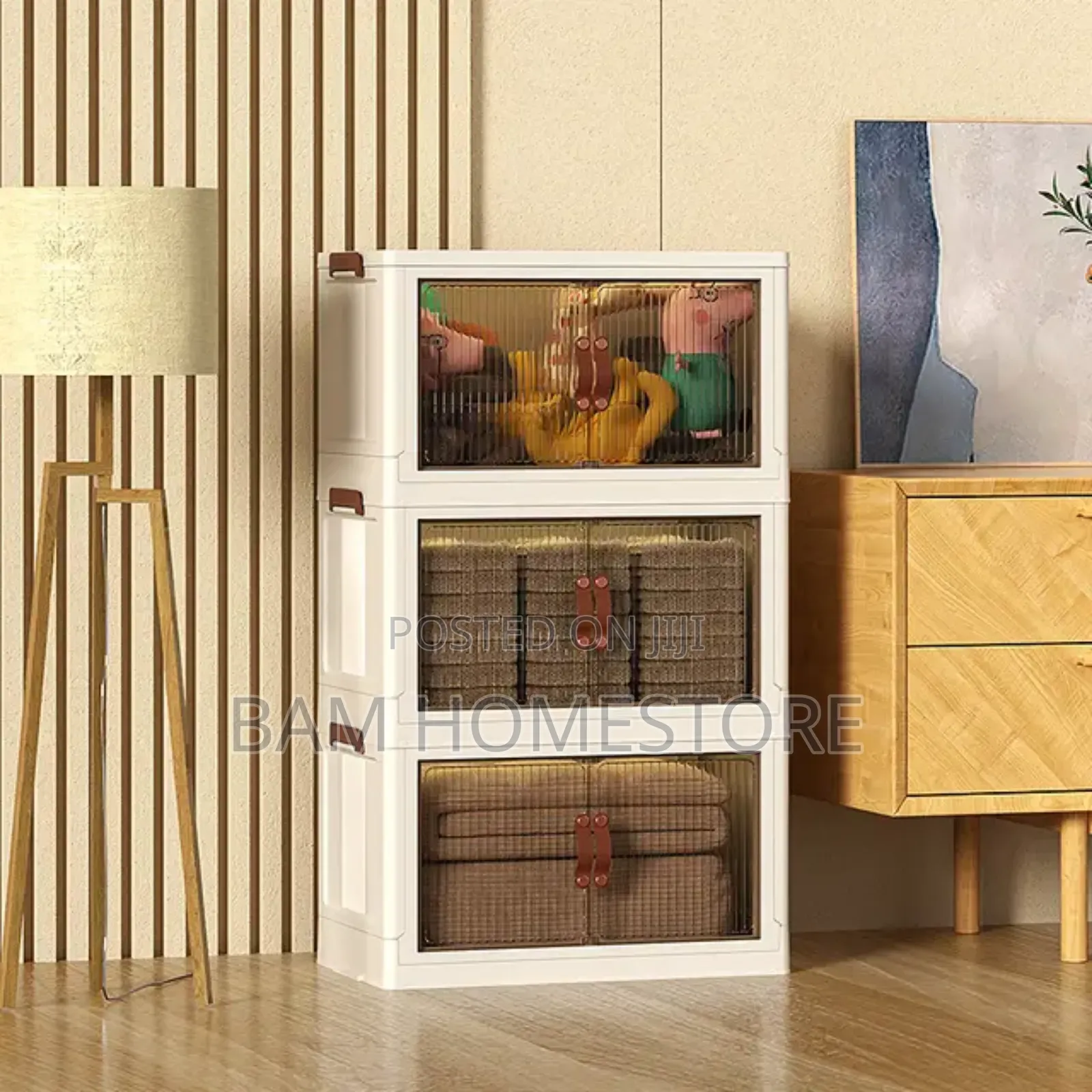 Portable Foldable Collapsible Storage Box Rack
