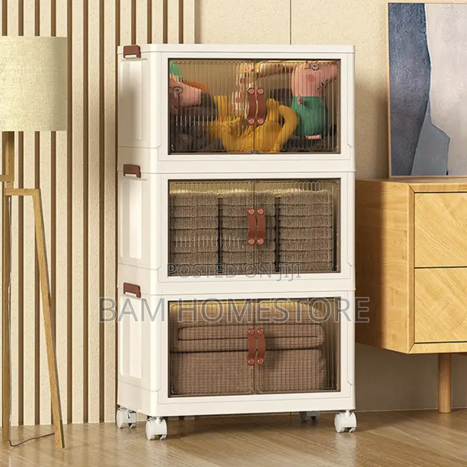 Portable Foldable Collapsible Storage Box Rack