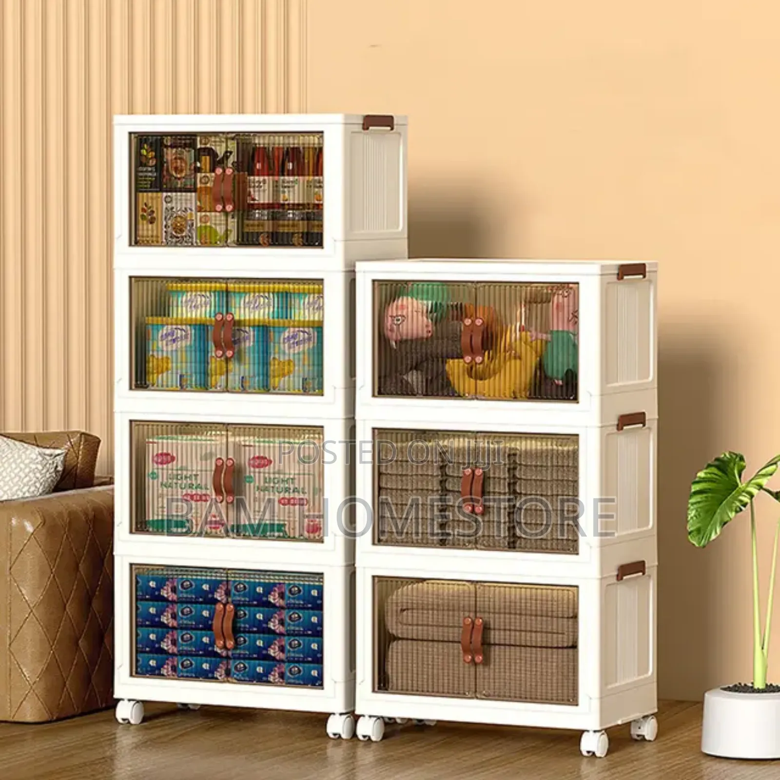 Portable Foldable Collapsible Storage Box Rack
