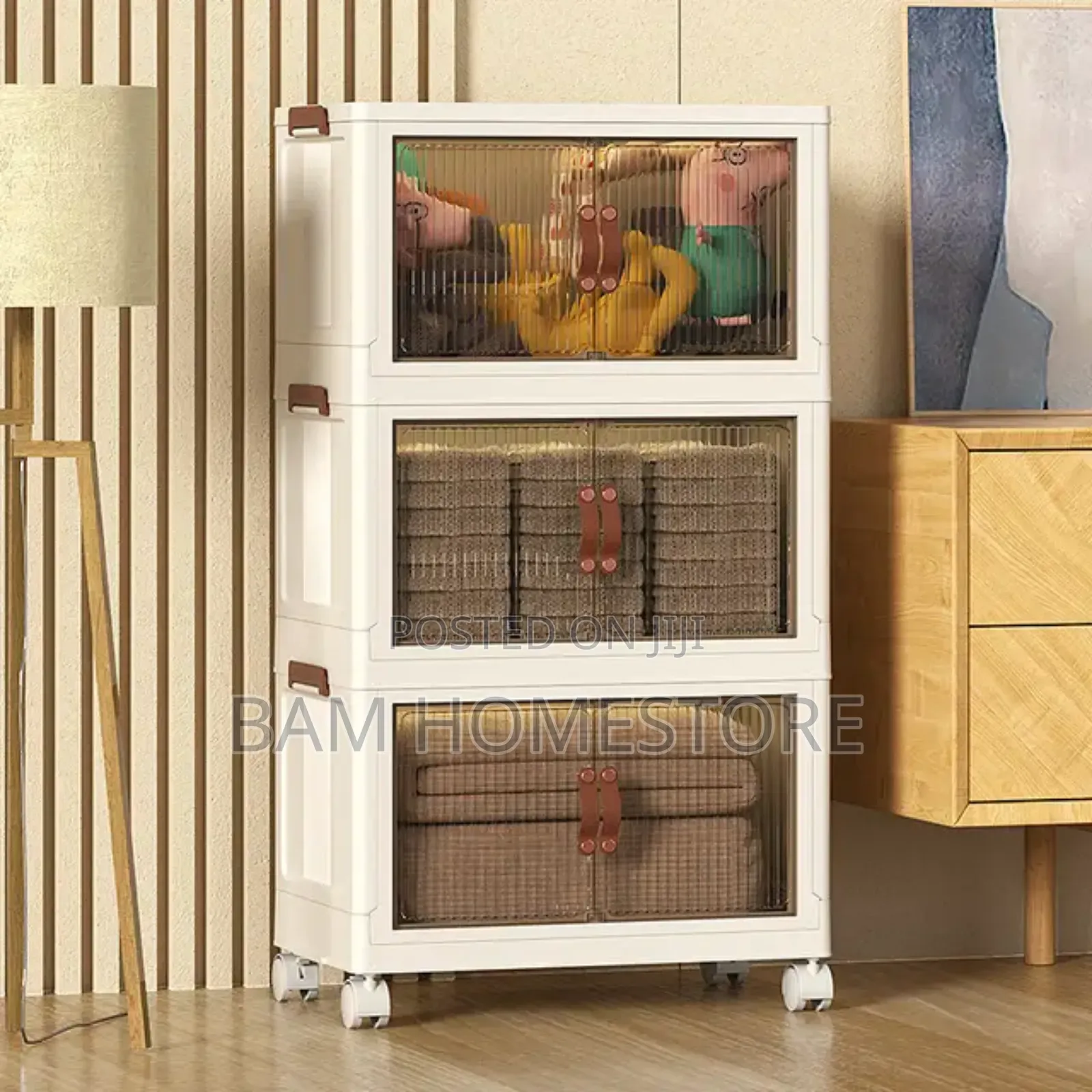 Portable Foldable Collapsible Storage Box Rack