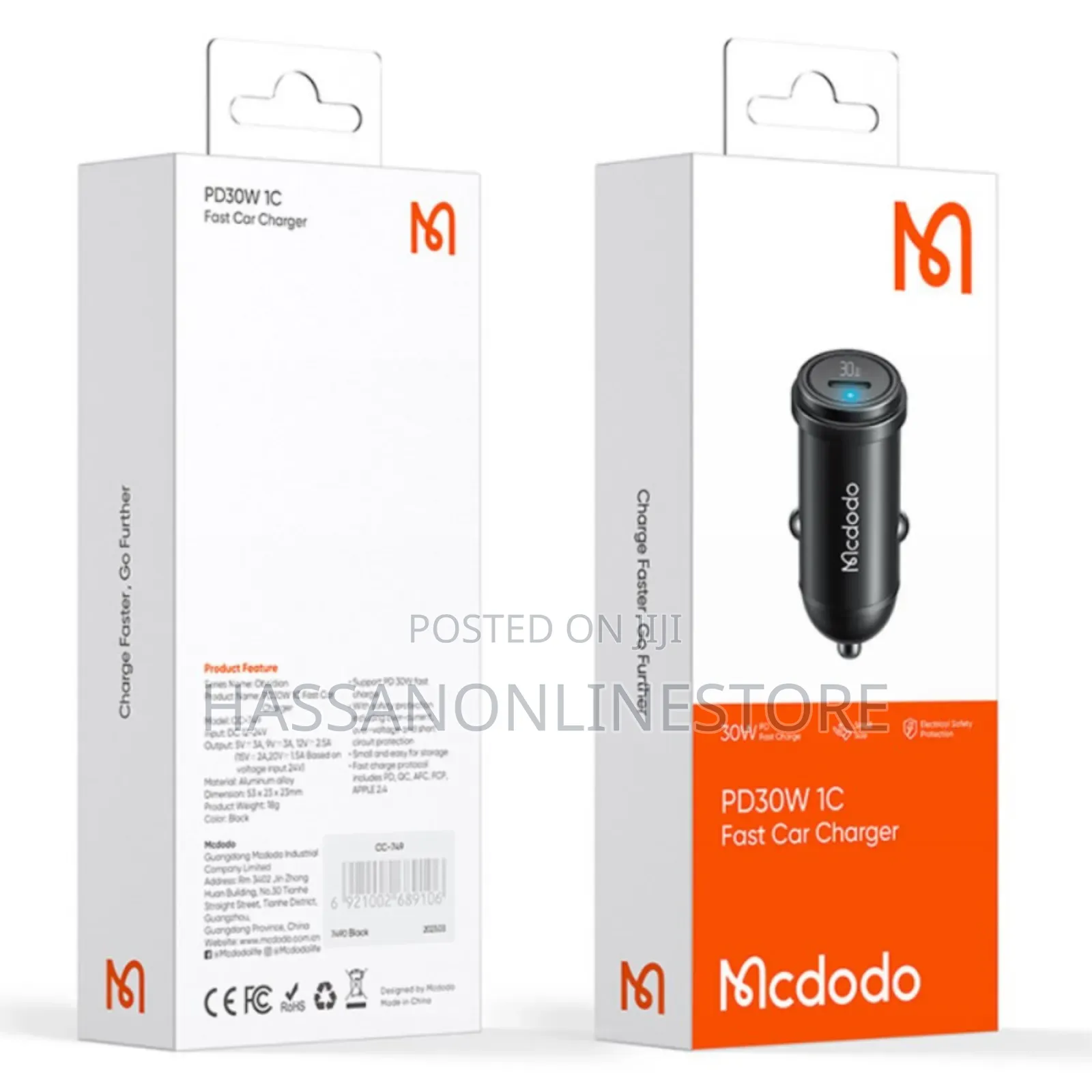 McDodo CH-749 30w PD Car Charger USBC