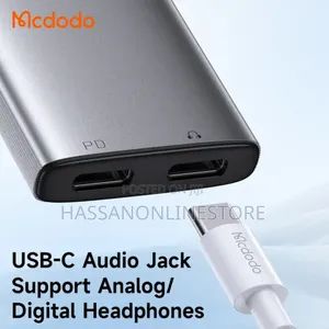 McDodo 2 in 1 USB-C to Dual USB-C Audio Adapter