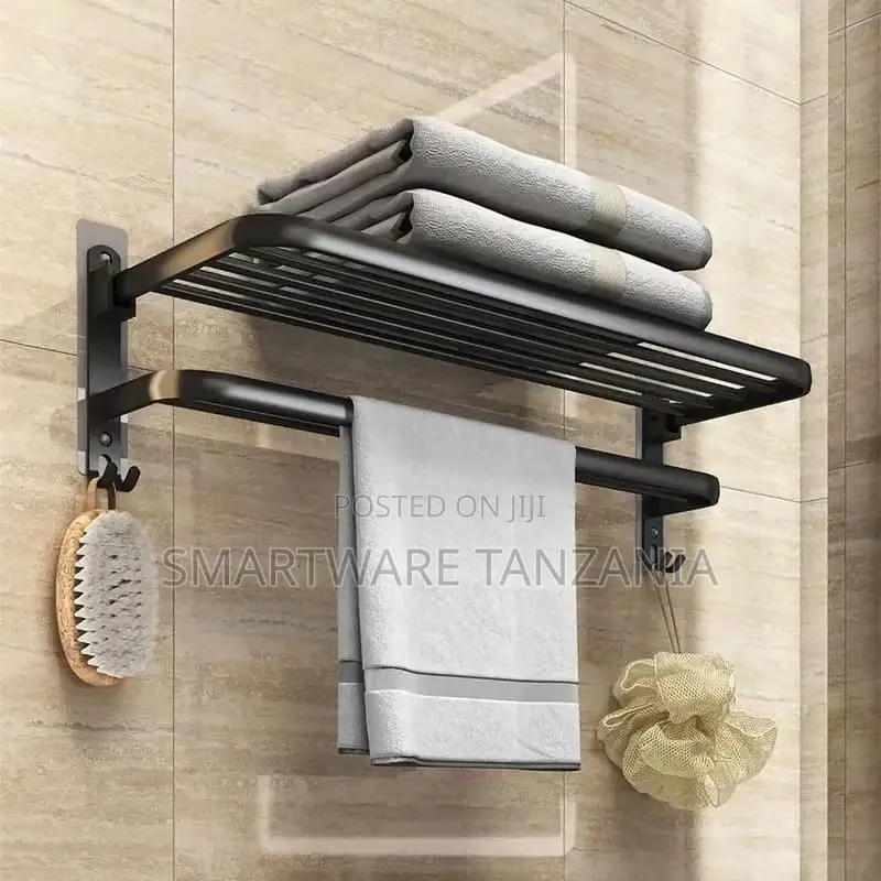 Towel Holder Aluminium Wall Shelf Towel Bar Towel Holder