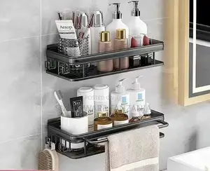 Stainless Steel Shower Bathroom Rack , Home Decor, No Drill