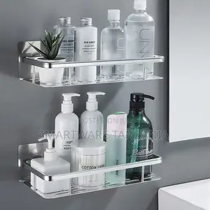 Adhesive Hanging Shower Shelf - Bathroom Organizers, Storage