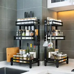 Organizer 3 Layers Full Set Spice Storage Rack Kitchen