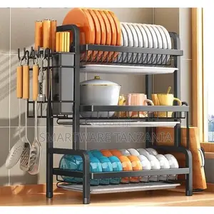 High Quality Duty 3 Tier Dish Rack With Cutlery Holder