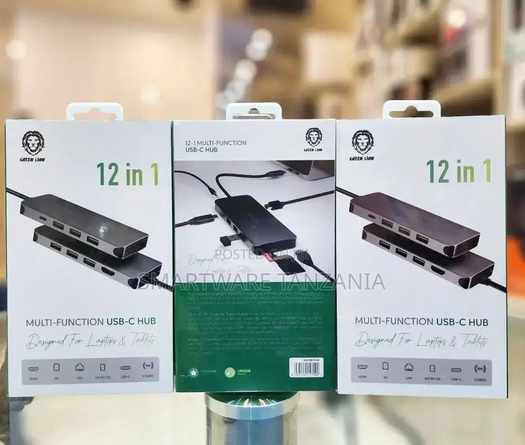 12 In 1 USB C Hub With 2 HDMI VGA, Ethernet, USB Port