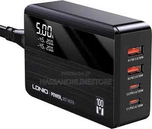 LDNIO 100W Gan Super Fast Charger A4809C - 3 Pin UK