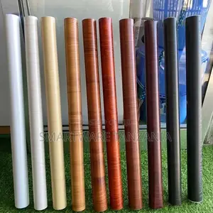 Wood Grain Waterproof Wallpaper for Kitchen Cabinets, Doors