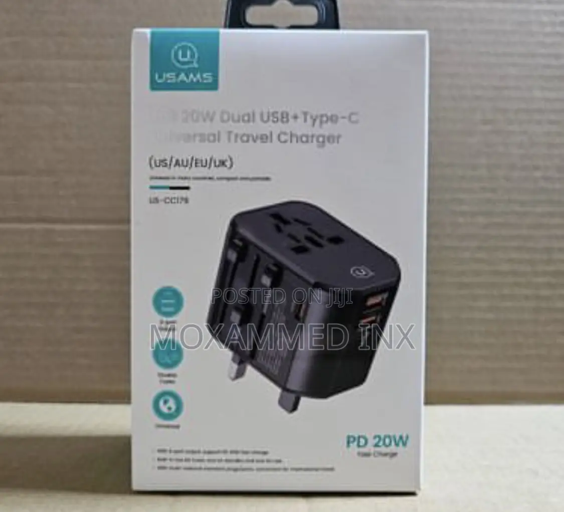 Usams T59 20w PD Universal Travel Adapter