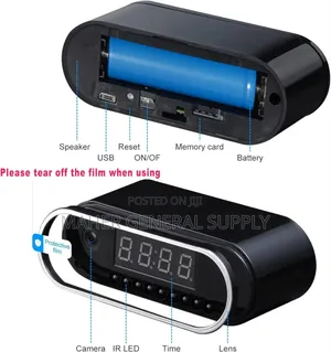 Security Camera With Alarm Clock, Wifi