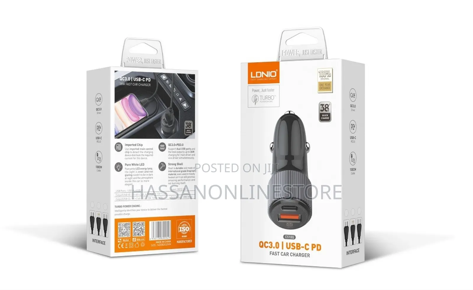 LDNIO 36W Dual USB Ports Fast Car Charger C510Q