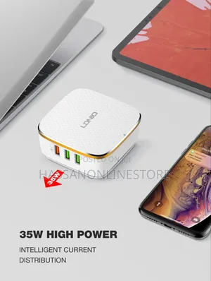 LDNIO A6704 -35w Desktop High Power Fast Charging UK 3 Pin