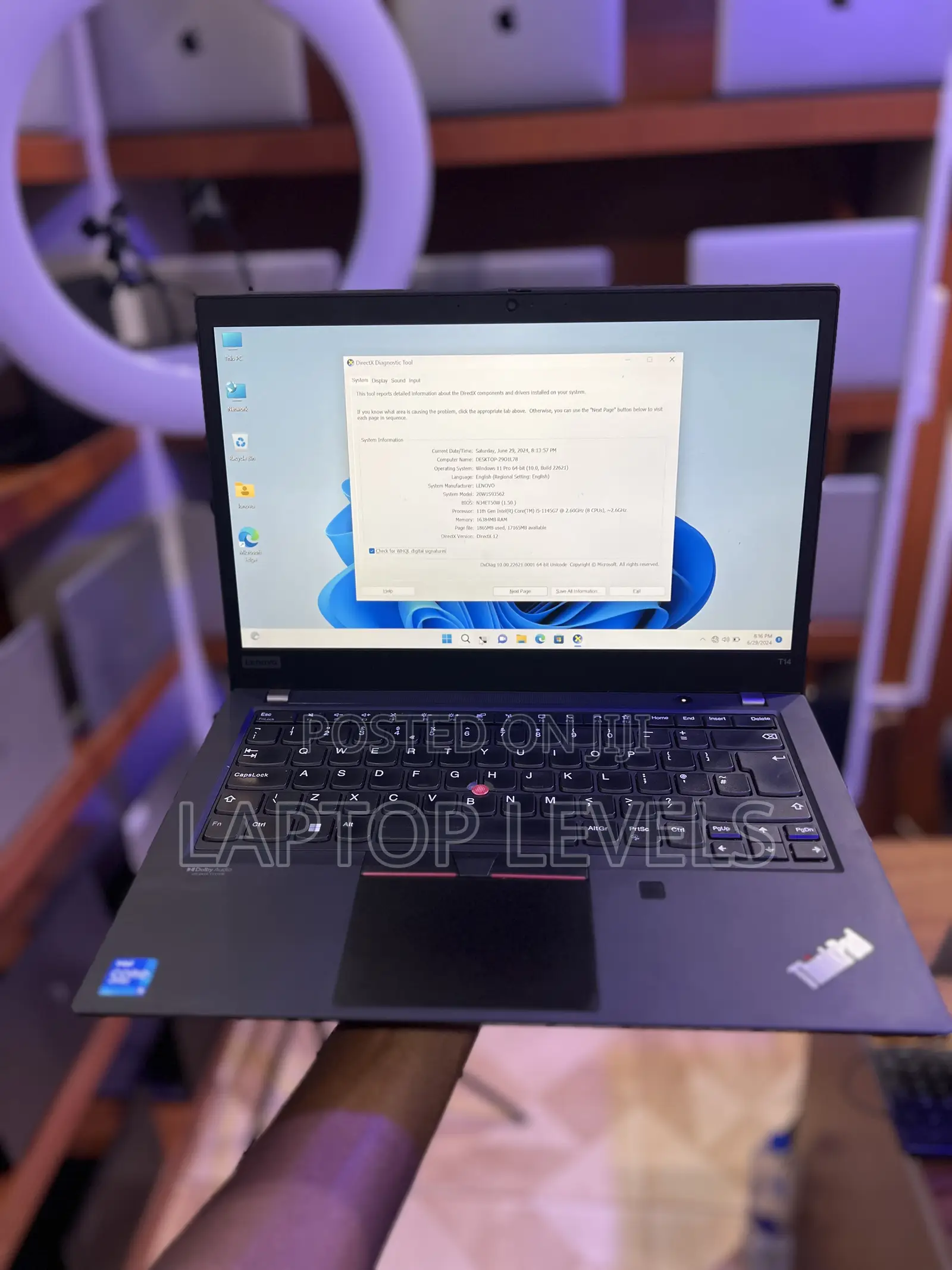 Laptop Lenovo ThinkPad T14 16GB Intel Core I5 SSD 512GB