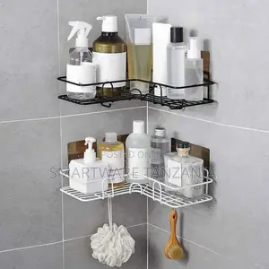 Wall Bathroom Organizer Corner Shelf Punch-Free Shampoo Rack